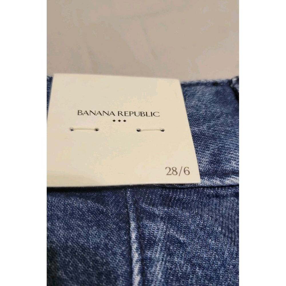 Banana Republic Women's Size 28 High-Rise Wide Leg Pleated Jeans Medium Wash - Picture 4 of 16
